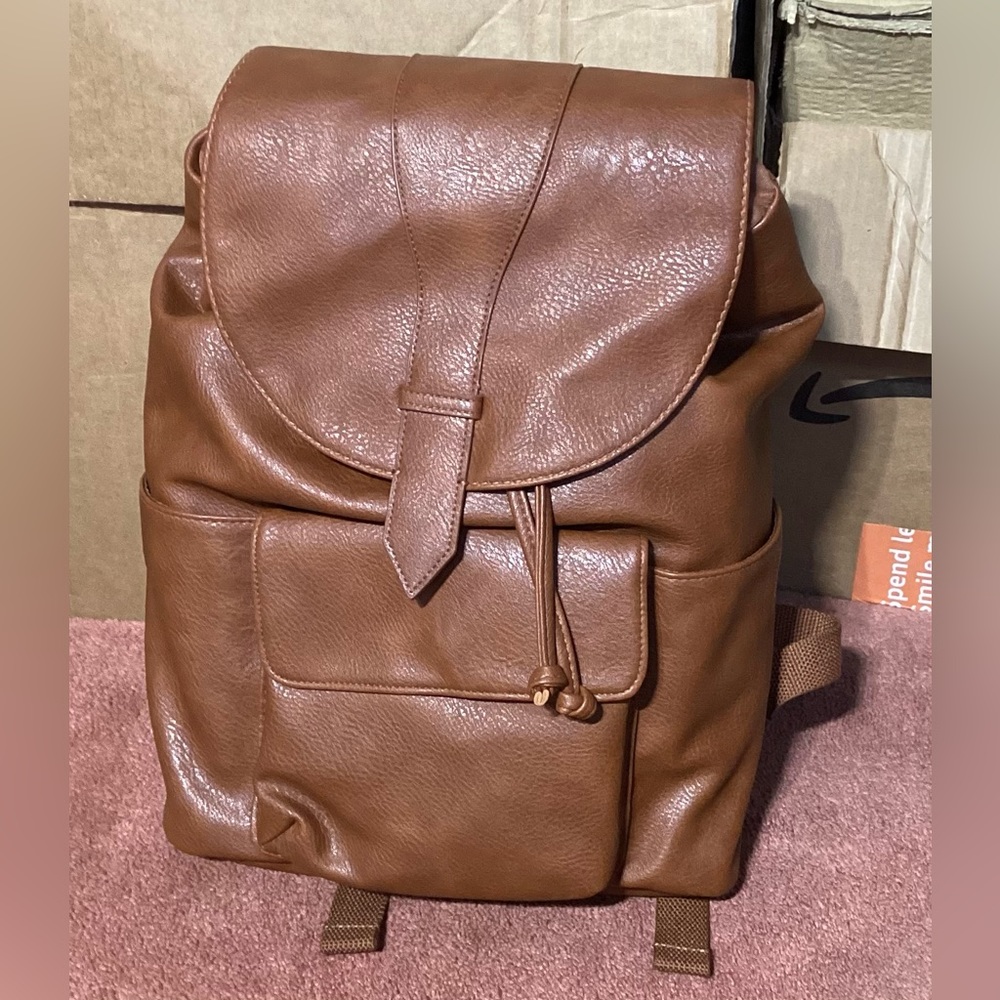 Brown Flap Backpack - Universal Thread